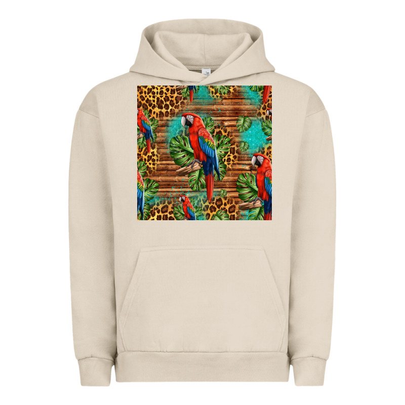 Macaw Parrot Seamless Pattern Urban Hoodie by HRA Design Shop | Teevron