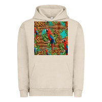 Pigment French Oak macaw parrot seamless pattern Urban Hoodie - HRA Design Shop