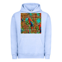 Pigment Grape Ice macaw parrot seamless pattern Urban Hoodie - HRA Design Shop