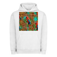 Pigment Lunar Rock macaw parrot seamless pattern Urban Hoodie - HRA Design Shop