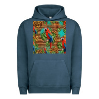 Pigment Midnight Navy macaw parrot seamless pattern Urban Hoodie - HRA Design Shop