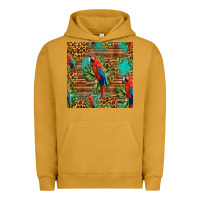 Pigment Peanut Butter macaw parrot seamless pattern Urban Hoodie - HRA Design Shop