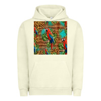 Pigment Pistachio macaw parrot seamless pattern Urban Hoodie - HRA Design Shop
