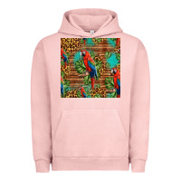 Pigment Salmon macaw parrot seamless pattern Urban Hoodie - HRA Design Shop