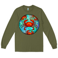 Army Green crab Long Sleeve Tee - BarkalooDesign
