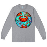 Heather Grey crab Long Sleeve Tee - BarkalooDesign
