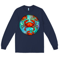 Navy crab Long Sleeve Tee - BarkalooDesign