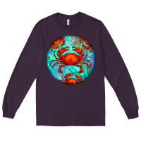 Plum crab Long Sleeve Tee - BarkalooDesign