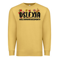 Antique Gold dslexia awareness month Premium Sweatshirt - MaliasSmallBusiness