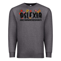 Charcoal Heather dslexia awareness month Premium Sweatshirt - MaliasSmallBusiness