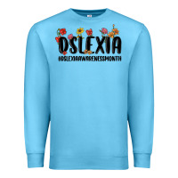 Ocean Blue dslexia awareness month Premium Sweatshirt - MaliasSmallBusiness