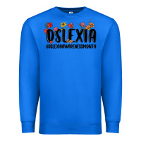True Royal dslexia awareness month Premium Sweatshirt - MaliasSmallBusiness