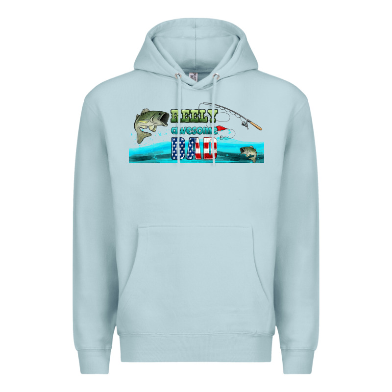 Reely Awesome Dad  Libbey Glass Premium Hoodie by HRA Design Shop | Teevron