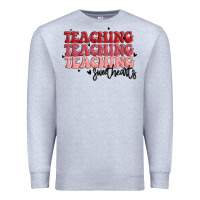 Heather Grey teaching Premium Sweatshirt - MaliasSmallBusiness