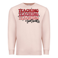 Pale Pink teaching Premium Sweatshirt - MaliasSmallBusiness