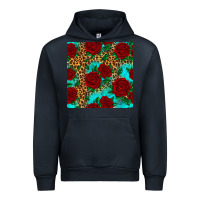 Navy leopard roses seamless pattern Urban Hoodie - HRA Design Shop