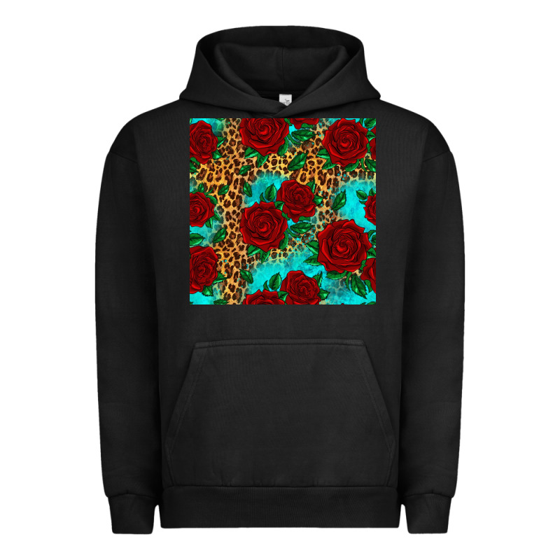 Leopard Roses Seamless Pattern Urban Hoodie by HRA Design Shop | Teevron