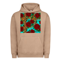 Pigment Burro leopard roses seamless pattern Urban Hoodie - HRA Design Shop