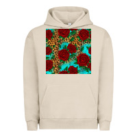 Pigment French Oak leopard roses seamless pattern Urban Hoodie - HRA Design Shop