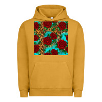 Pigment Peanut Butter leopard roses seamless pattern Urban Hoodie - HRA Design Shop