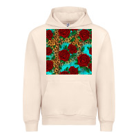 Sandshell leopard roses seamless pattern Urban Hoodie - HRA Design Shop