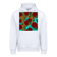 White leopard roses seamless pattern Urban Hoodie - HRA Design Shop