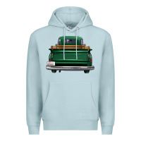 Blue Mist western green truck back view Premium Hoodie - FaDigitalArtStudio