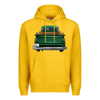Lemon western green truck back view Premium Hoodie - FaDigitalArtStudio