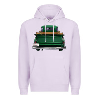 Lilac western green truck back view Premium Hoodie - FaDigitalArtStudio
