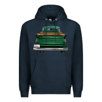 Navy western green truck back view Premium Hoodie - FaDigitalArtStudio