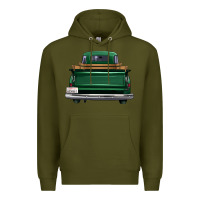 Army Green western green truck back view Premium Hoodie - FaDigitalArtStudio
