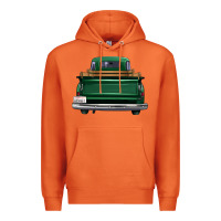 Carrot western green truck back view Premium Hoodie - FaDigitalArtStudio
