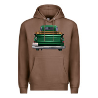 Chestnut western green truck back view Premium Hoodie - FaDigitalArtStudio