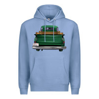 Colony Blue western green truck back view Premium Hoodie - FaDigitalArtStudio
