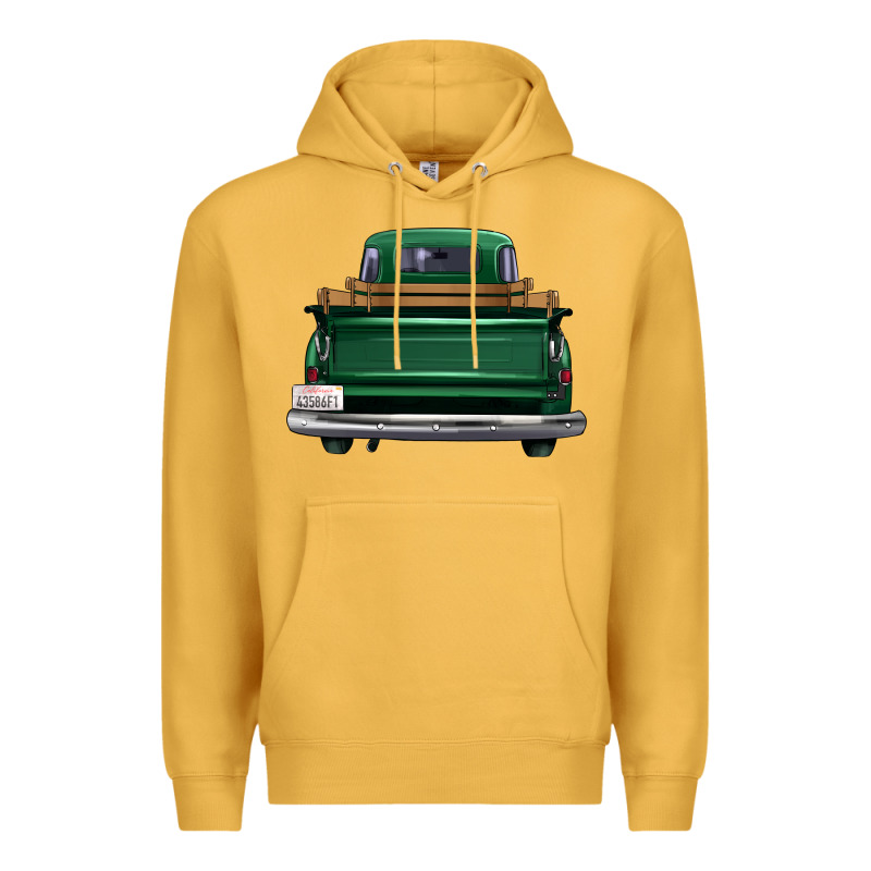 Western Green Truck Back View Premium Hoodie by FaDigitalArtStudio | Teevron