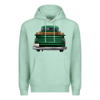 Seafoam western green truck back view Premium Hoodie - FaDigitalArtStudio