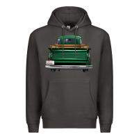 Smoke western green truck back view Premium Hoodie - FaDigitalArtStudio