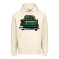 Tofu western green truck back view Premium Hoodie - FaDigitalArtStudio