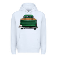 White western green truck back view Premium Hoodie - FaDigitalArtStudio