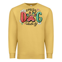Antique Gold crazy dog lady Premium Sweatshirt - MaliasSmallBusiness
