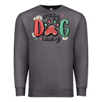 Charcoal Heather crazy dog lady Premium Sweatshirt - MaliasSmallBusiness