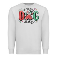 Dove Grey crazy dog lady Premium Sweatshirt - MaliasSmallBusiness