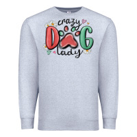 Heather Grey crazy dog lady Premium Sweatshirt - MaliasSmallBusiness