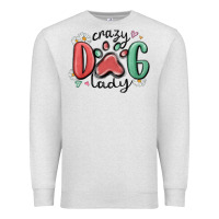 Oatmeal Heather crazy dog lady Premium Sweatshirt - MaliasSmallBusiness