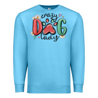 Ocean Blue crazy dog lady Premium Sweatshirt - MaliasSmallBusiness