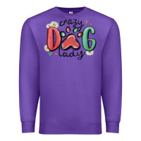 Purple crazy dog lady Premium Sweatshirt - MaliasSmallBusiness