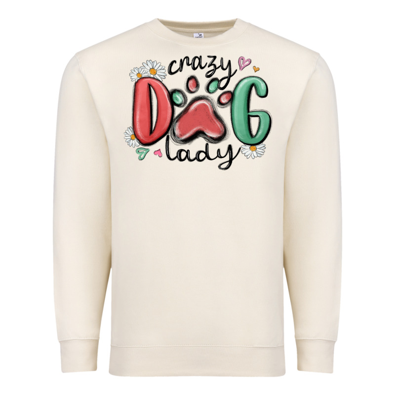 Crazy Dog Lady Premium Sweatshirt by MaliasSmallBusiness | Teevron