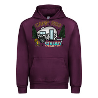 Mauve Wine camp fire squad Urban Hoodie - CowhideDigitalArt