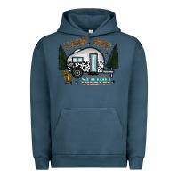 Pigment Midnight Navy camp fire squad Urban Hoodie - CowhideDigitalArt