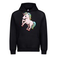 Black cute unicorn Urban Hoodie - FaDigitalArtStudio